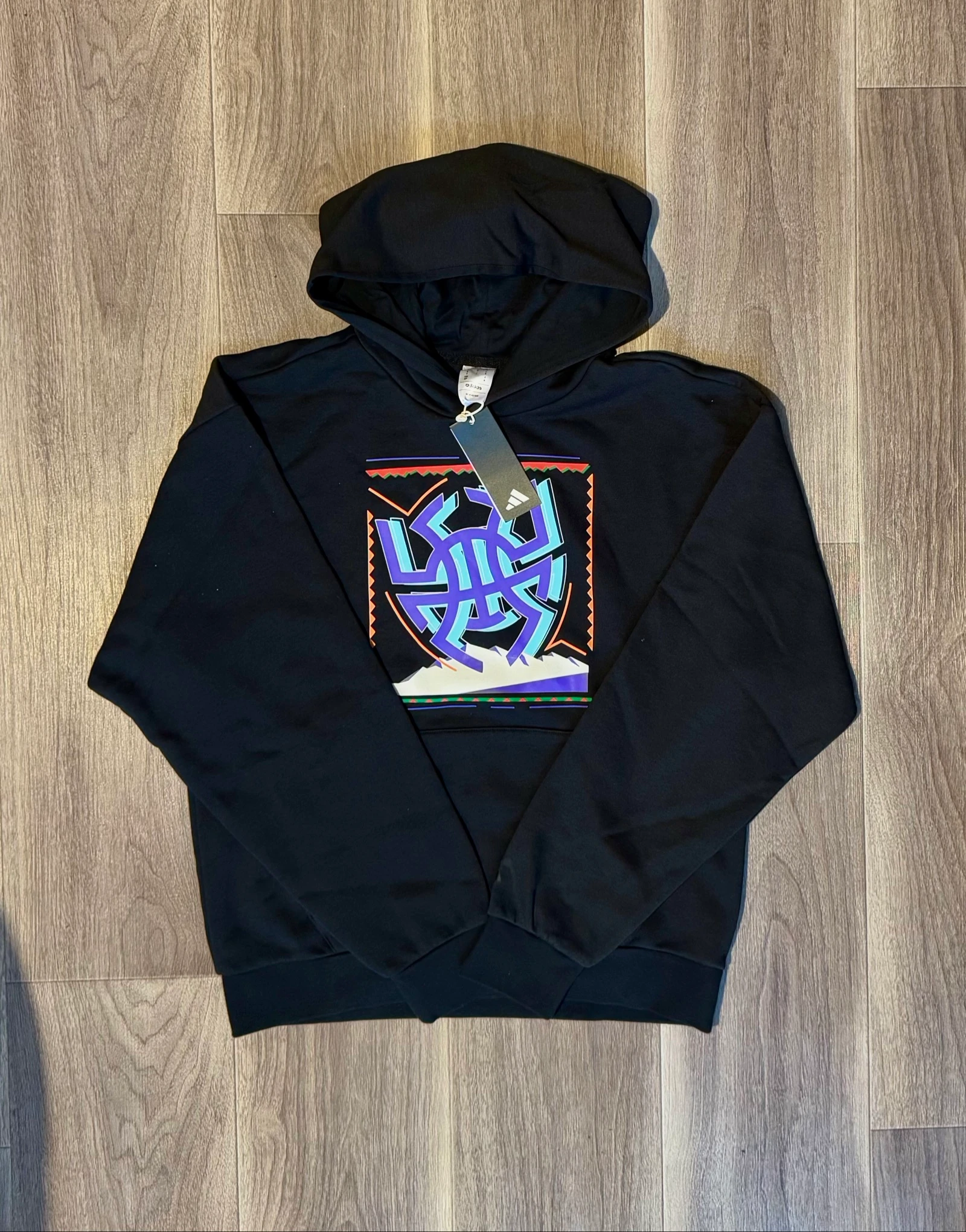 Sweat à capuche Adidas noir neuf taille S